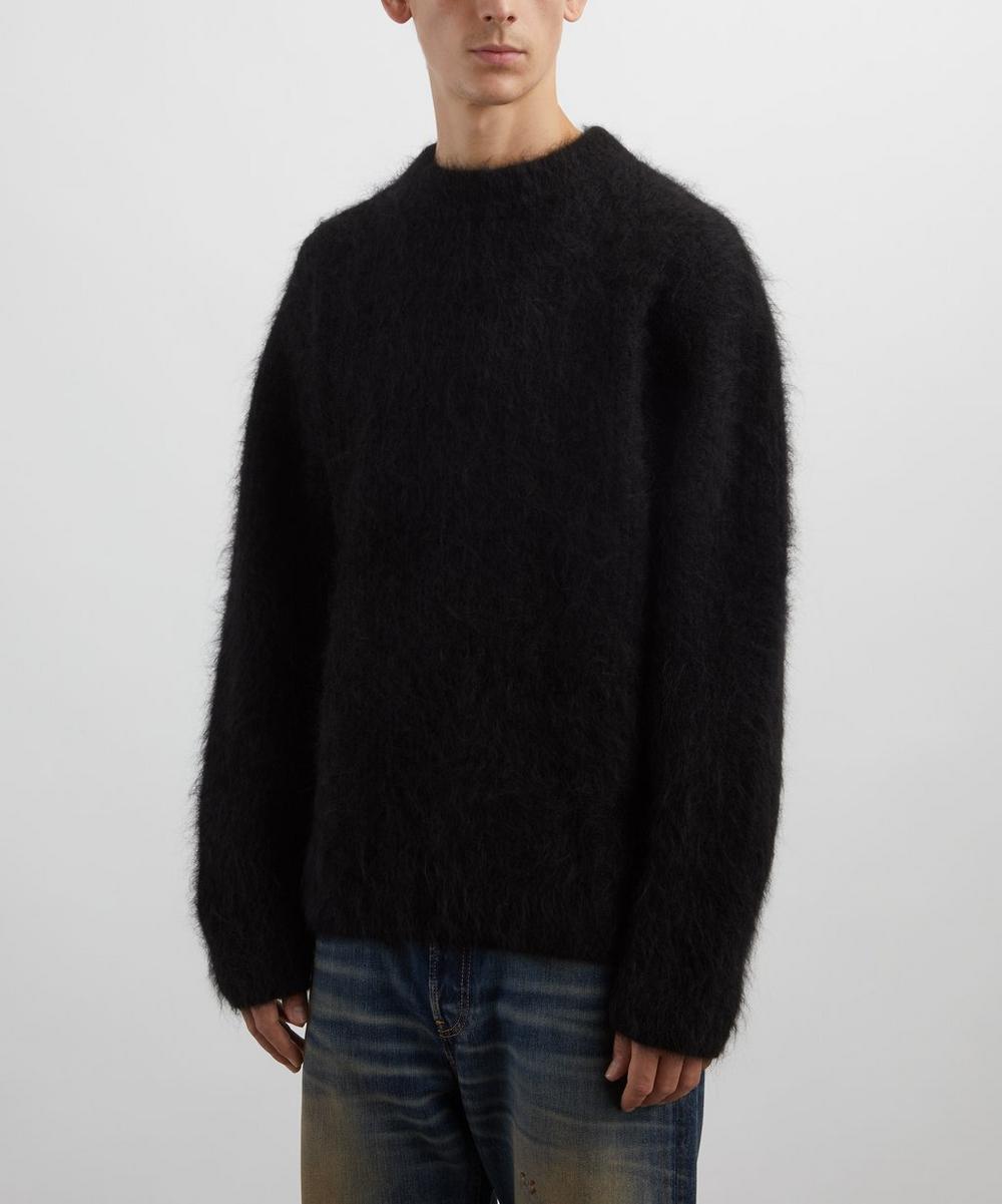 Liberty London Séfr Black Haru Brushed Alpaca-Blend Jumper