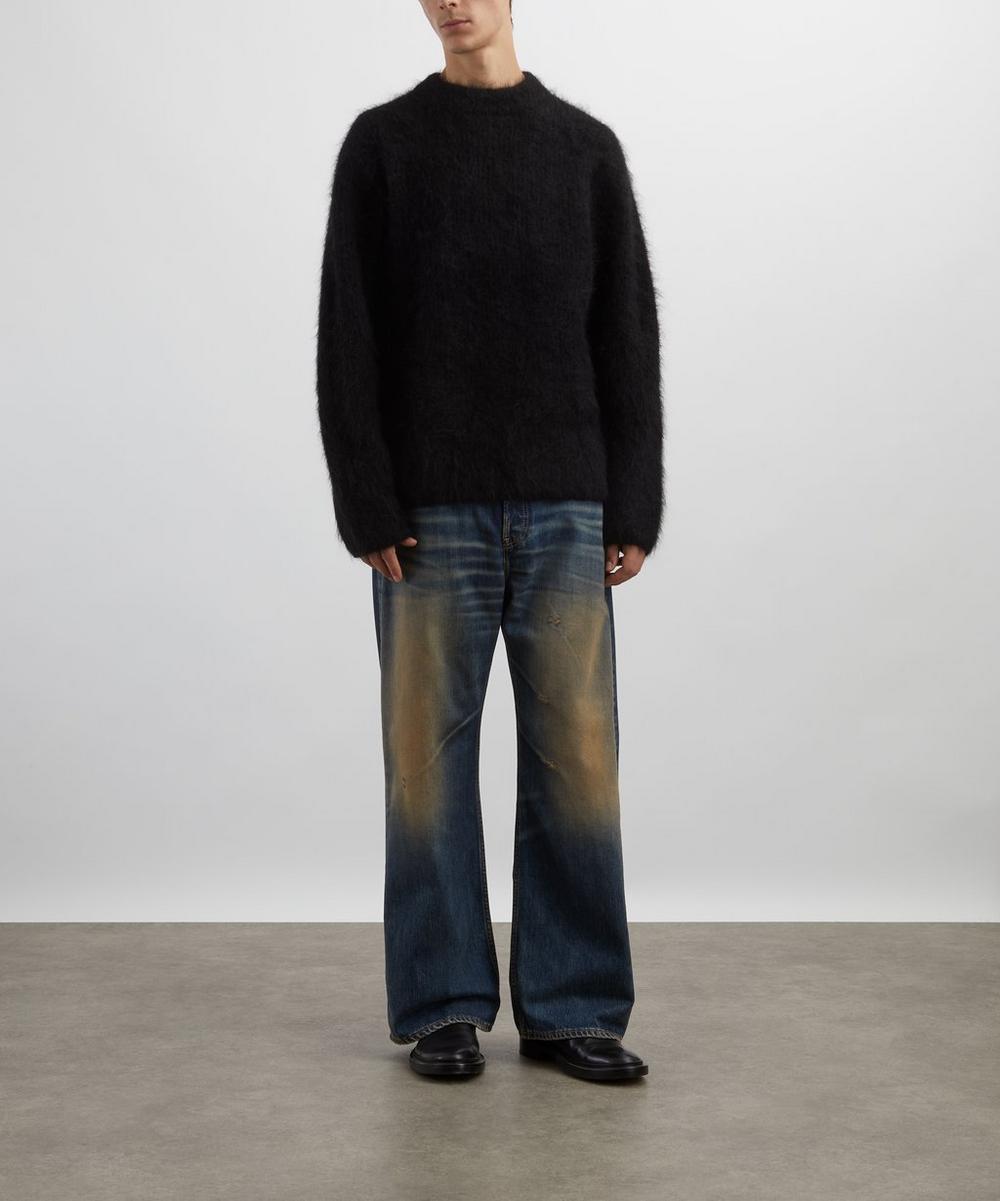 liberty london Séfr Black Haru Brushed Alpaca-Blend Jumper