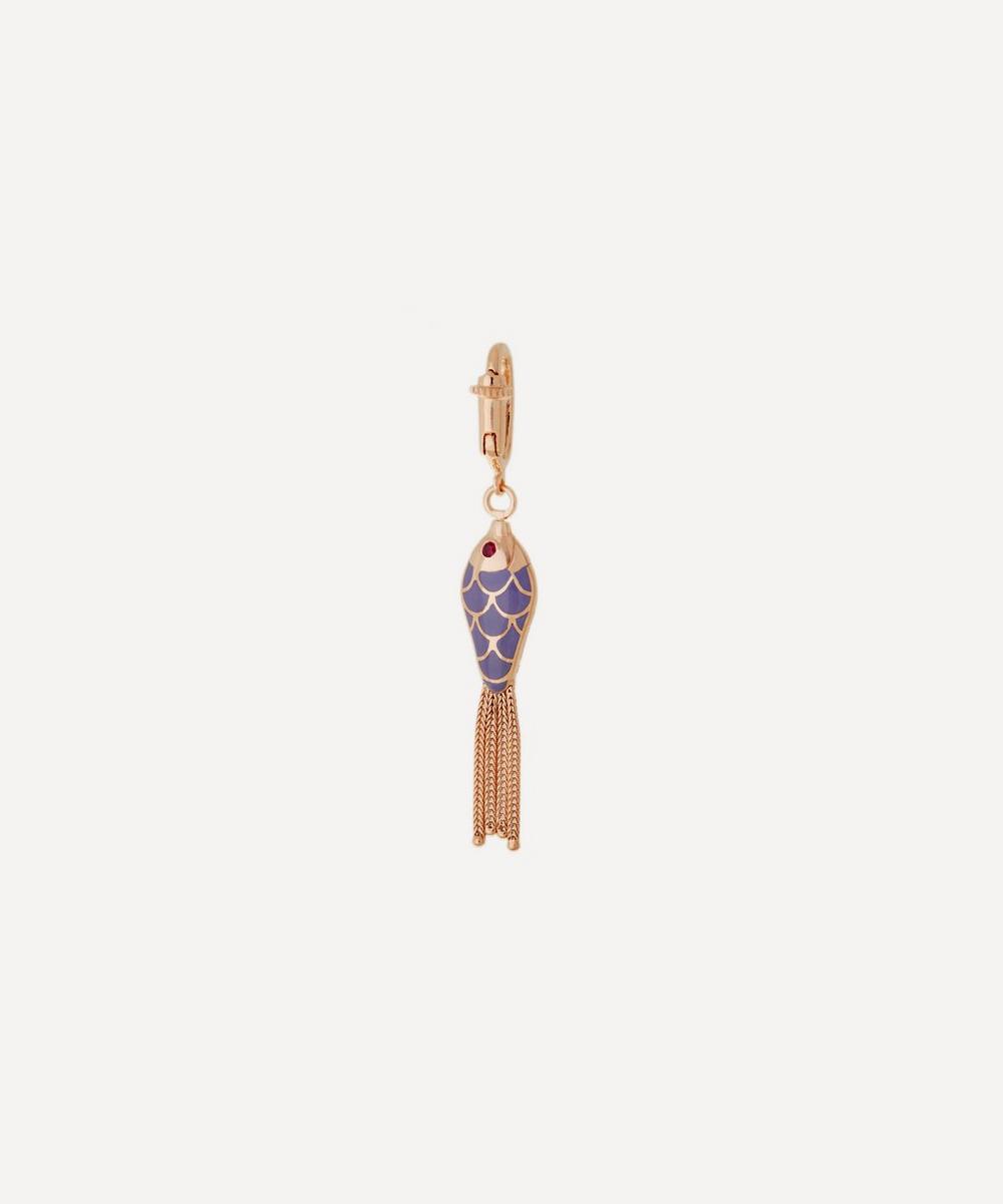 liberty london Selim Mouzannar 18ct Rose Gold Fish For Love Double-Sided Charm