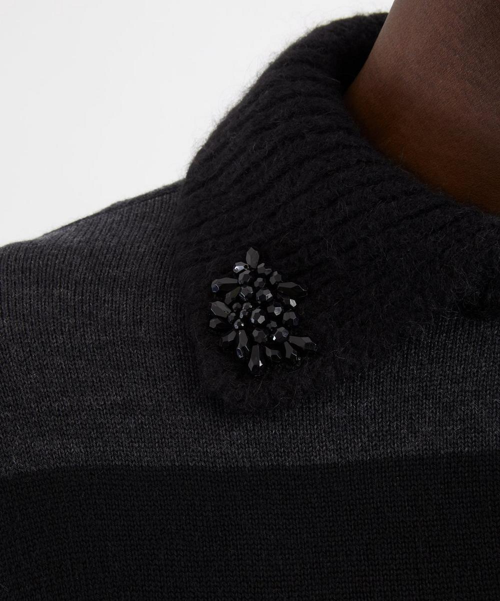 Liberty London Simone Rocha Embellished Fuzzy Collar Rugby Jumper