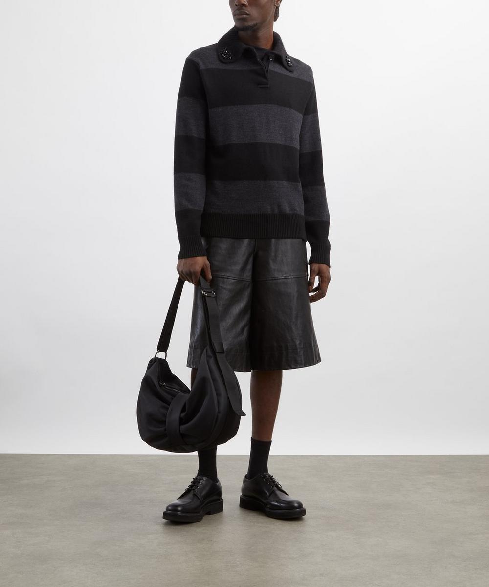 liberty london Simone Rocha Embellished Fuzzy Collar Rugby Jumper