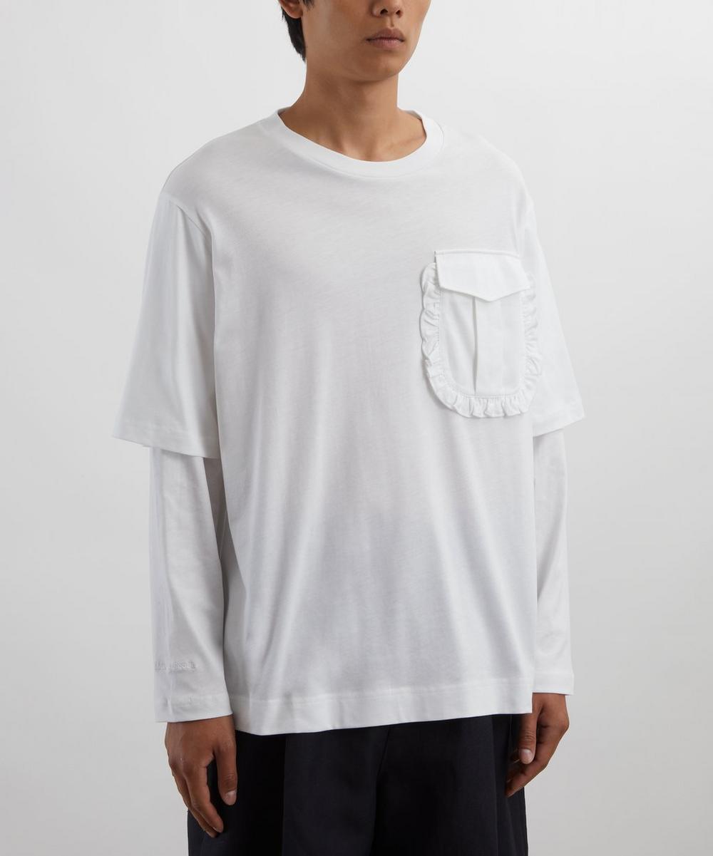 Liberty London Simone Rocha Layered Ruffle Pocket Long-Sleeve T-Shirt