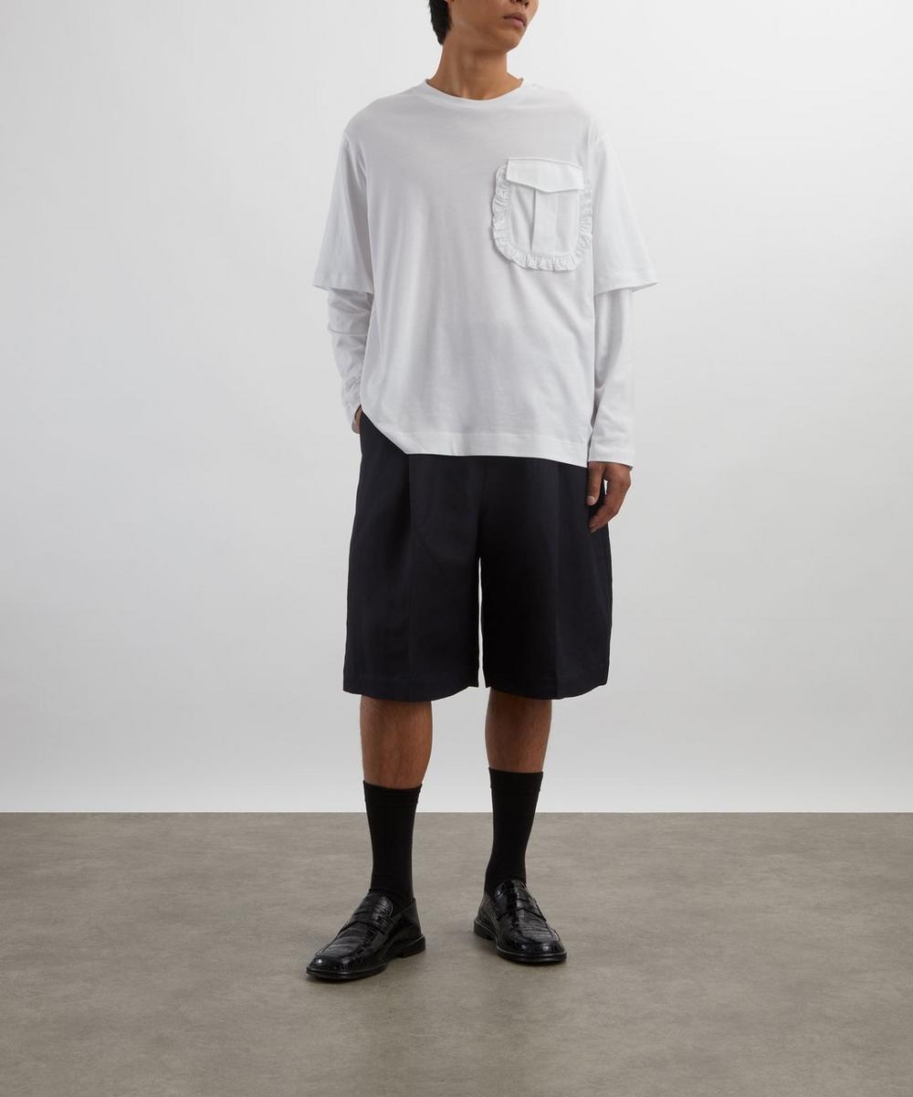 liberty london Simone Rocha Layered Ruffle Pocket Long-Sleeve T-Shirt
