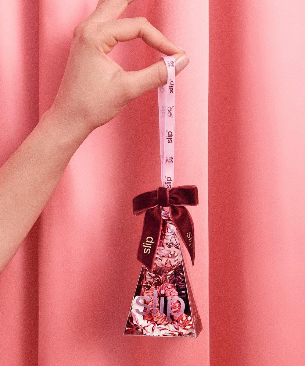 Liberty London Slip Candy Cane Skinny Scrunchie Ornament