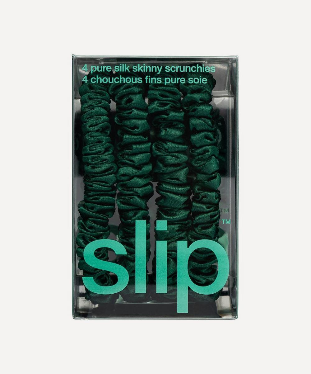 Liberty London Slip Forest Skinny Silk Scrunchies Pack Of 4