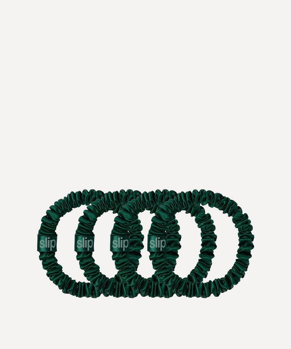 liberty london Slip Forest Skinny Silk Scrunchies Pack of 4