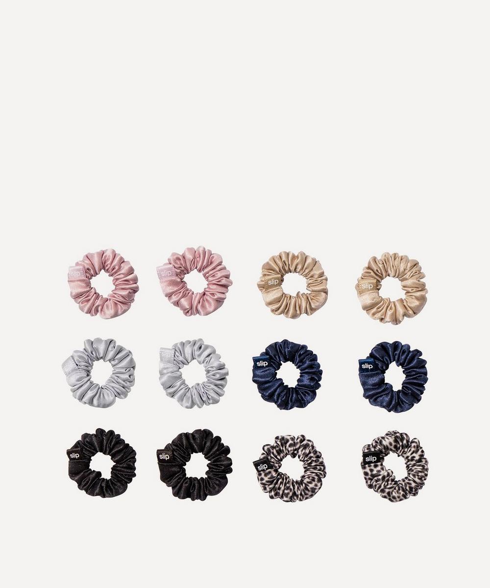 liberty london Slip Minnie Classic Silk Scrunchies Pack of 12