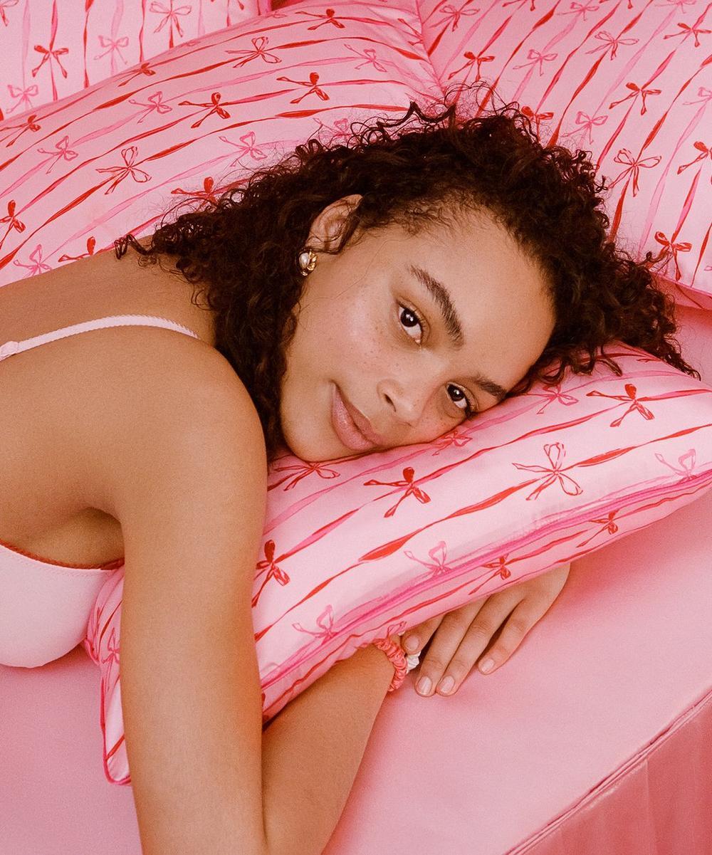 Liberty London Slip Strawberry Cupcake Pillowcase Set