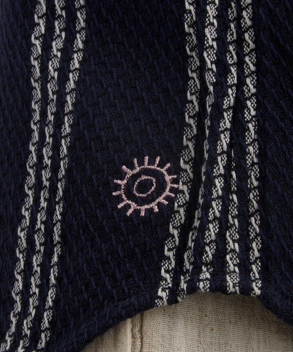 Liberty London SMR Days Navy And White Enamorados Cotton Waffle Shirt