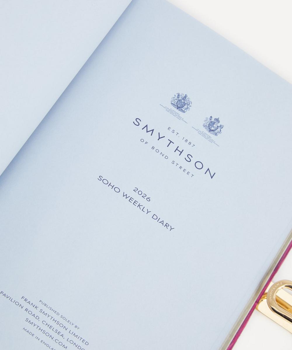 Liberty London Smythson 2026 Soho Croc-Embossed Weekly Diary
