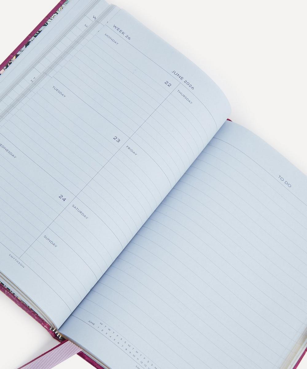 Liberty London Smythson 2026 Soho Croc-Embossed Weekly Diary