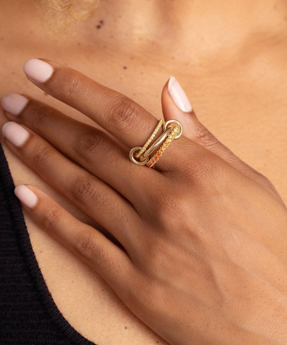 Liberty London Spinelli Kilcollin 18ct Gold Norah Orange Ombré Sapphire Ring