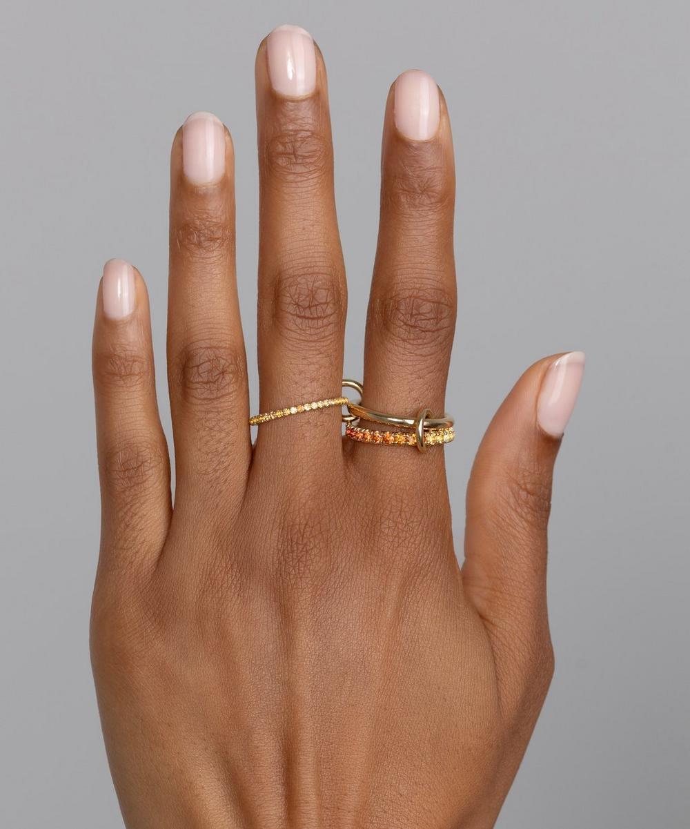 liberty london Spinelli Kilcollin 18ct Gold Norah Orange Ombré Sapphire Ring