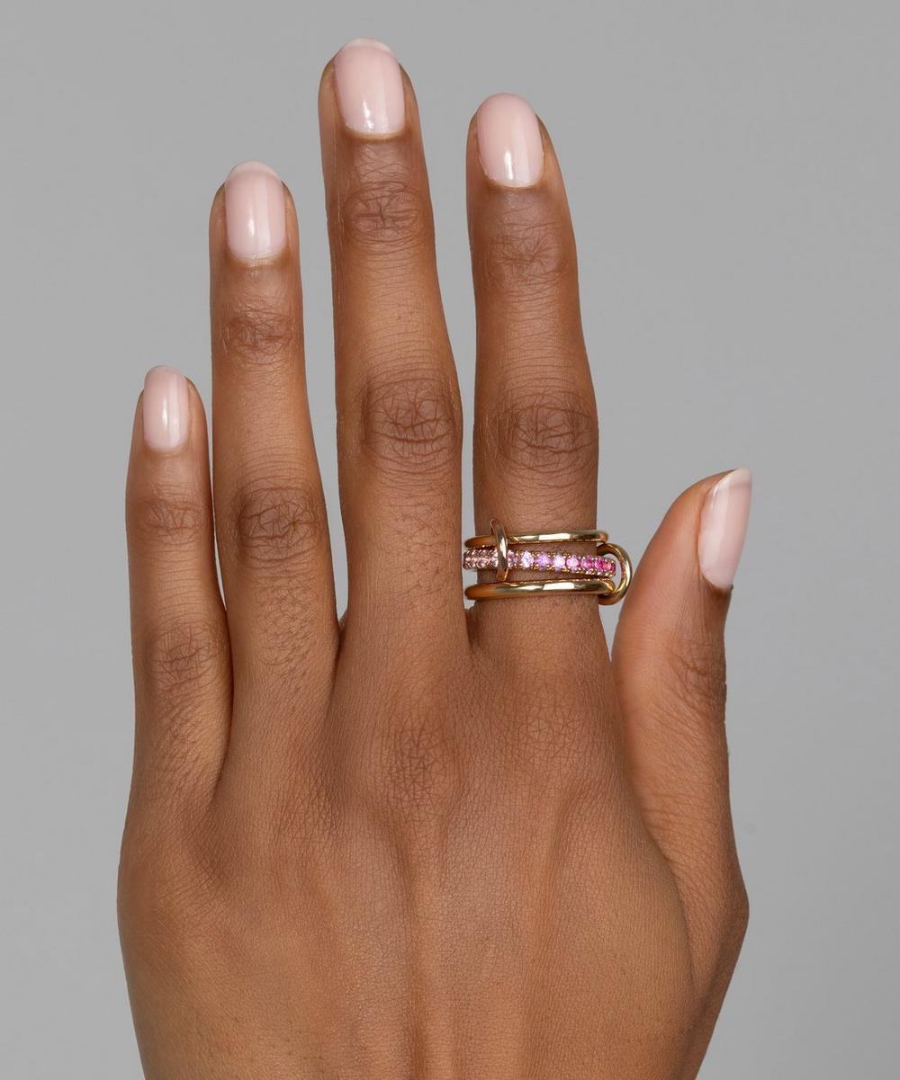 liberty london Spinelli Kilcollin Mixed Metal Petunia Pink Ombré Sapphire Ring
