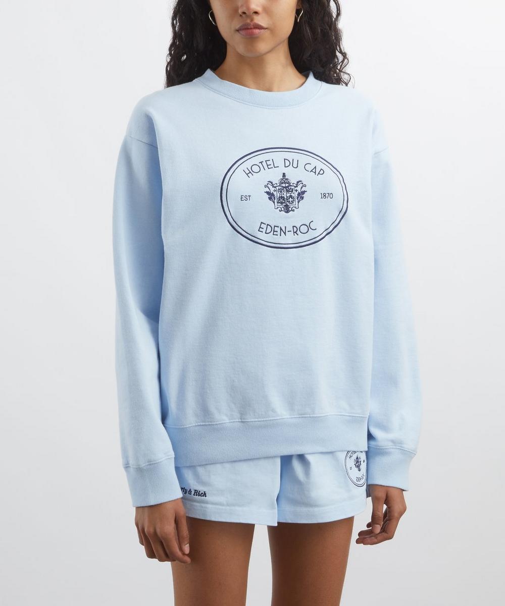 Liberty London Sporty & Rich Ciel-Navy Eden Crest Crew-Neck Sweatshirt
