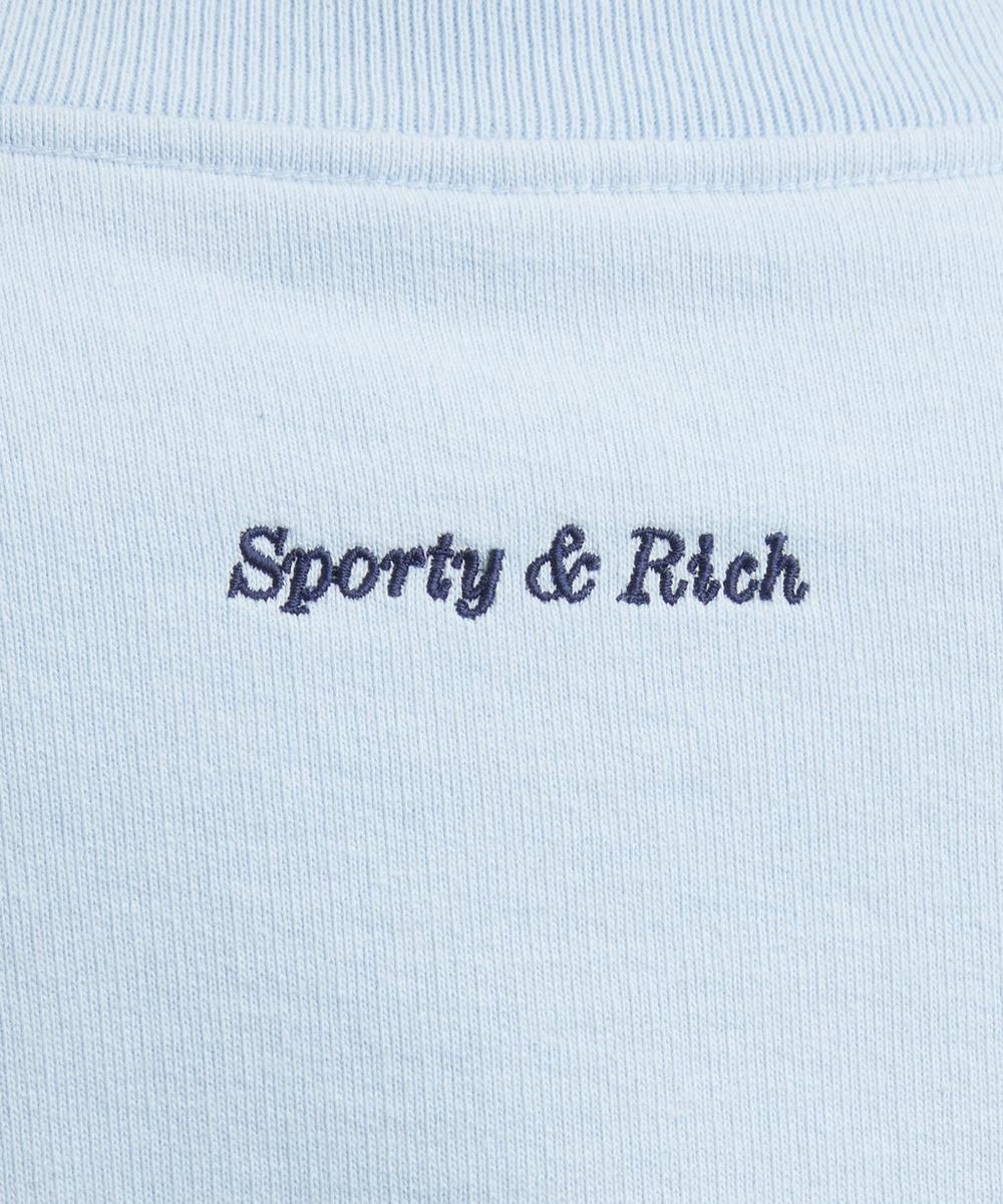 Liberty London Sporty & Rich Ciel-Navy Eden Crest Crew-Neck Sweatshirt