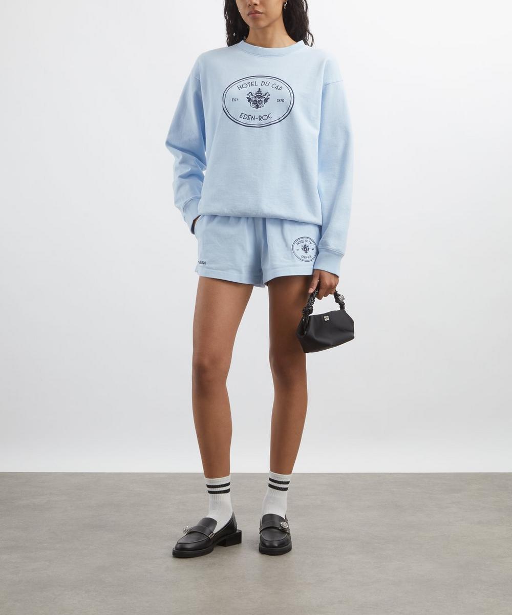 liberty london Sporty & Rich Ciel-Navy Eden Crest Crew-Neck Sweatshirt