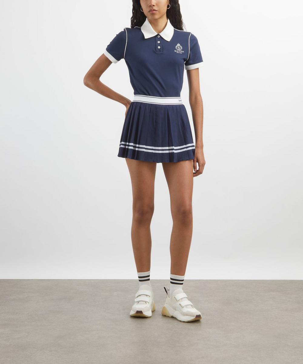 liberty london Sporty & Rich Crown 70s Embroidered Piqué Polo Shirt