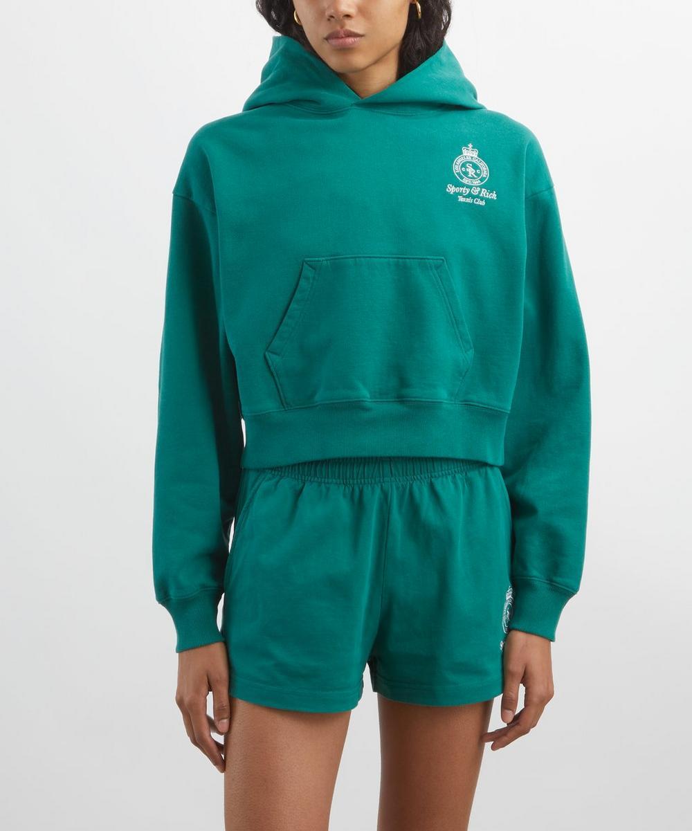 Liberty London Sporty & Rich Crown Tennis Cropped Hoodie
