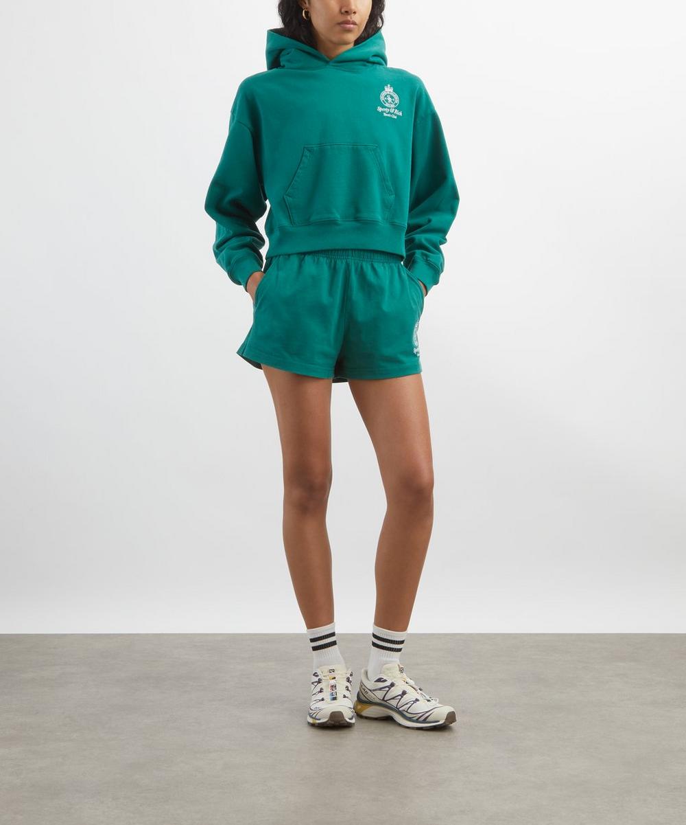 liberty london Sporty & Rich Crown Tennis Cropped Hoodie