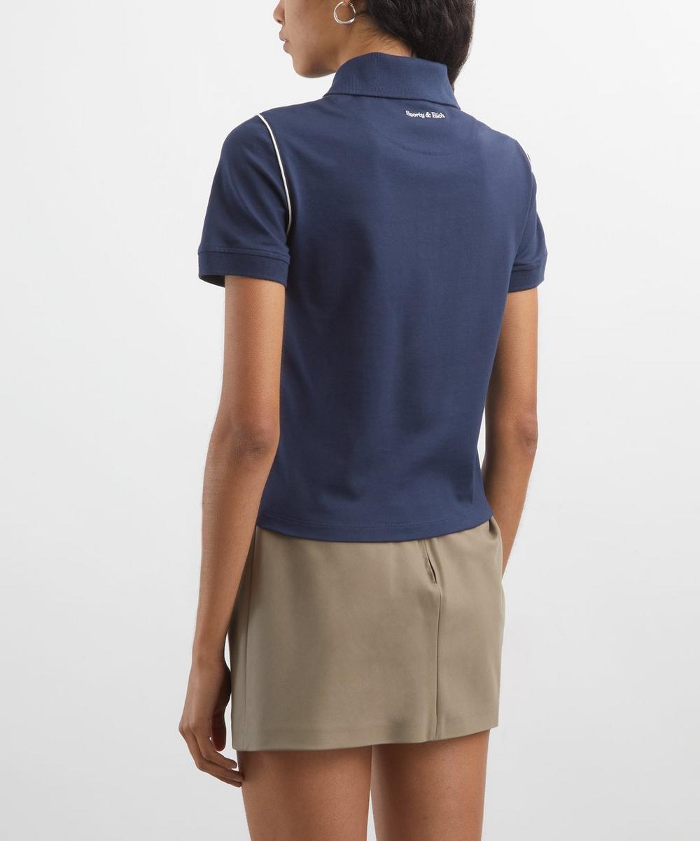 Liberty London Sporty & Rich Eden Crest Embroidered Piqué Polo Shirt