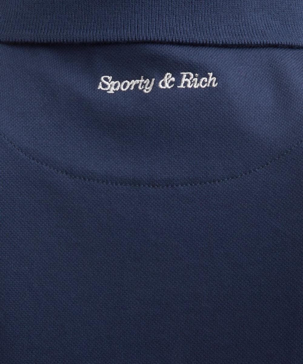 Liberty London Sporty & Rich Eden Crest Embroidered Piqué Polo Shirt