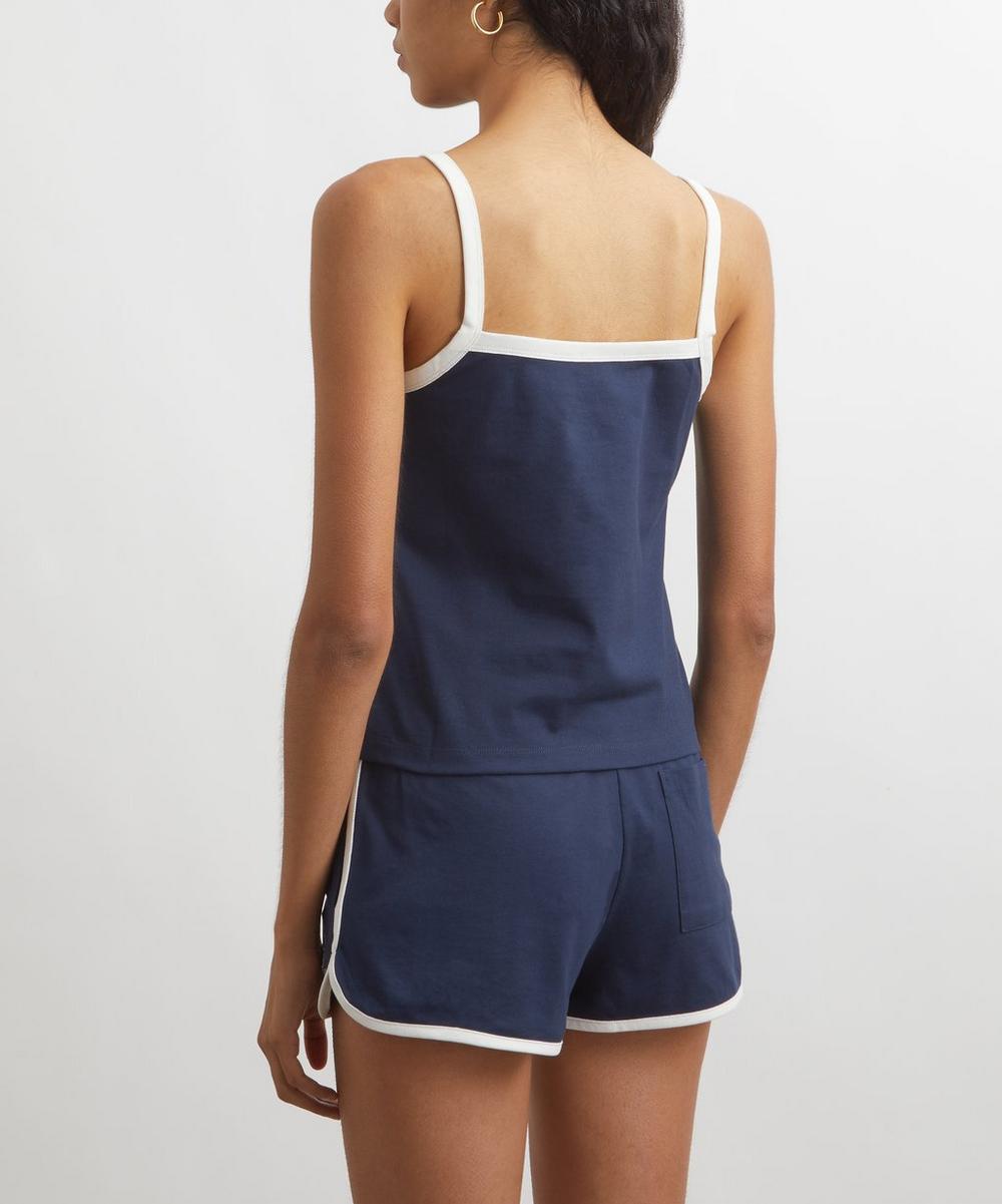 Liberty London Sporty & Rich Eden Crest Embroidered Piqué Tank Top