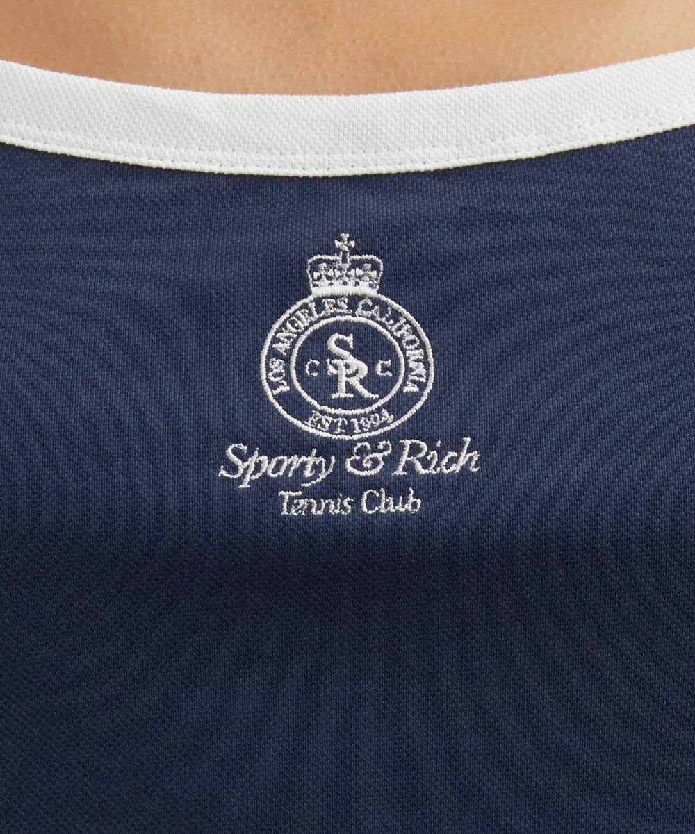 Liberty London Sporty & Rich Eden Crest Embroidered Piqué Tank Top