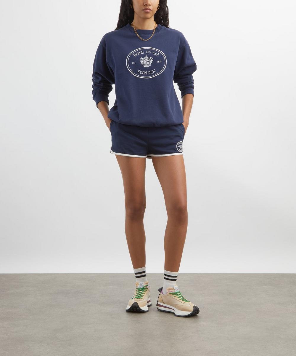 liberty london Sporty & Rich Eden Crest Embroidered Shorts