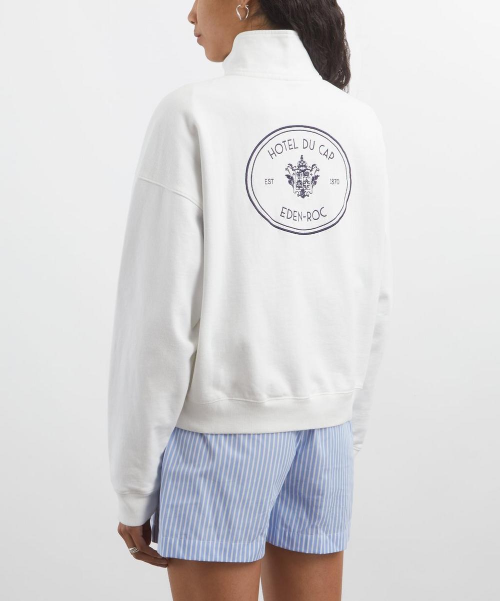 Liberty London Sporty & Rich Eden Crest Quarter Zip Sweatshirt
