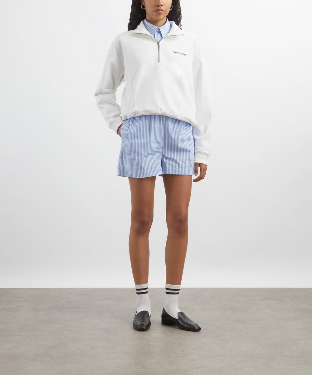 liberty london Sporty & Rich Eden Crest Quarter Zip Sweatshirt