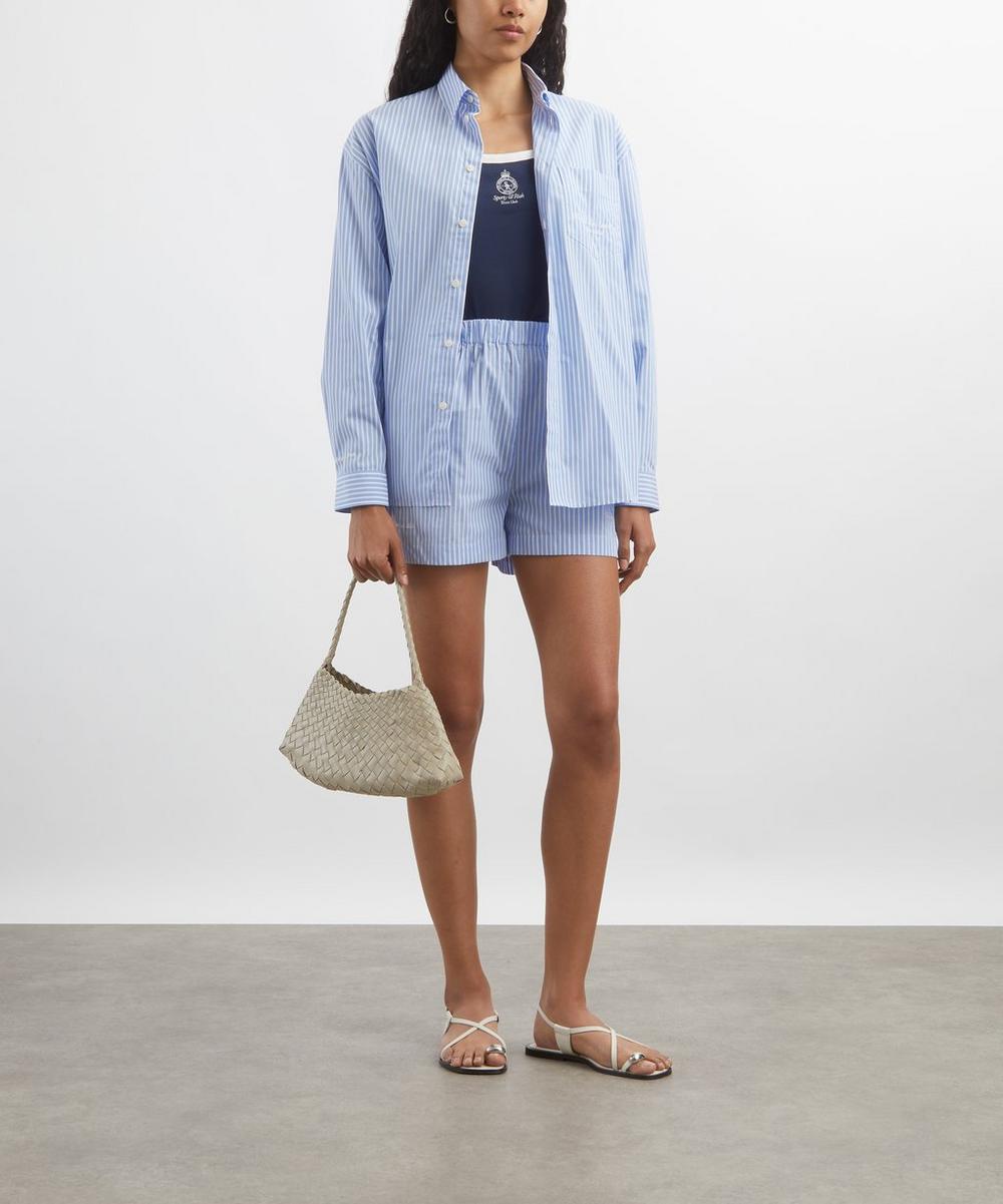 liberty london Sporty & Rich Eden Script Poplin Shorts