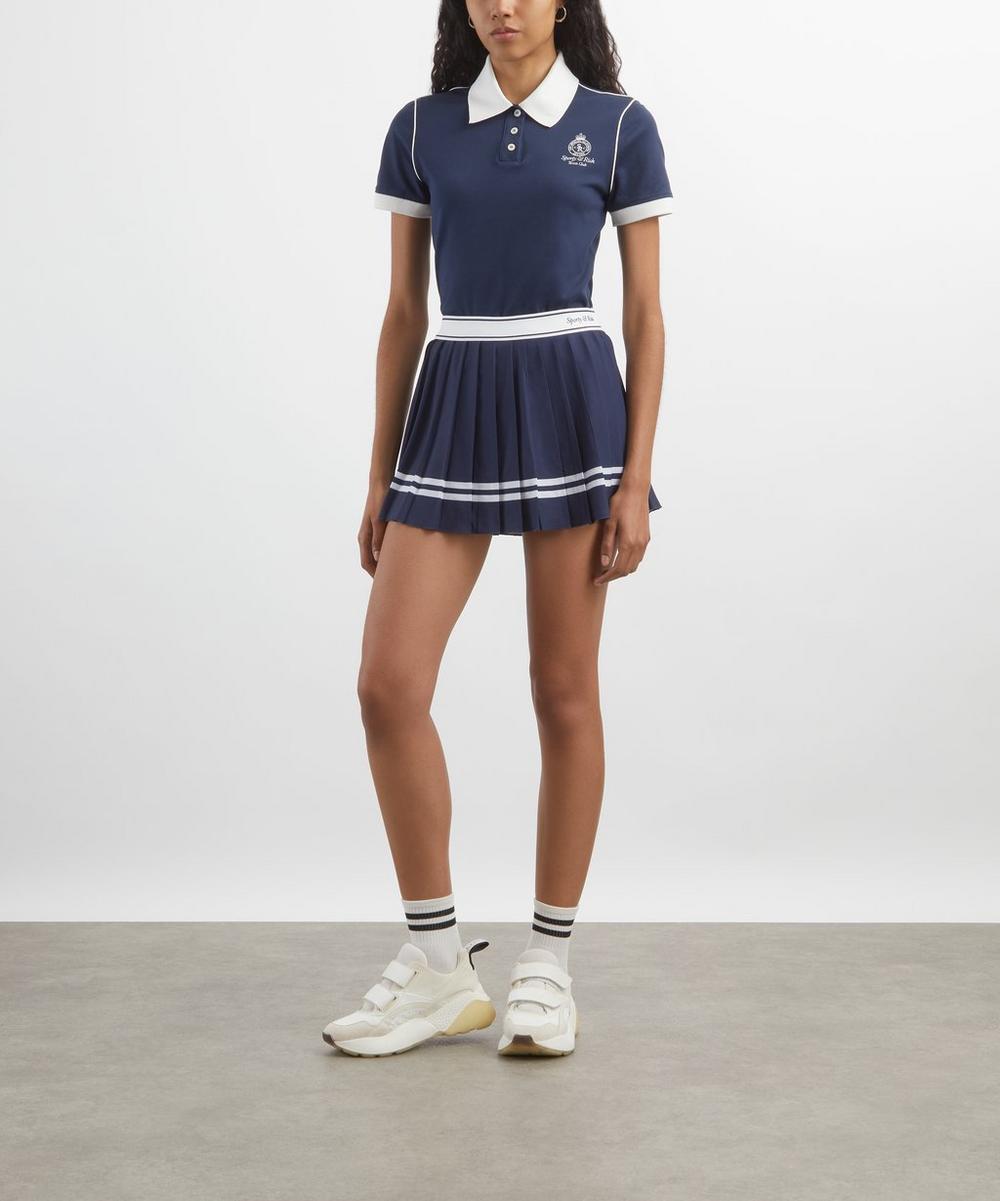 liberty london Sporty & Rich Italic Logo-Pleated Skirt