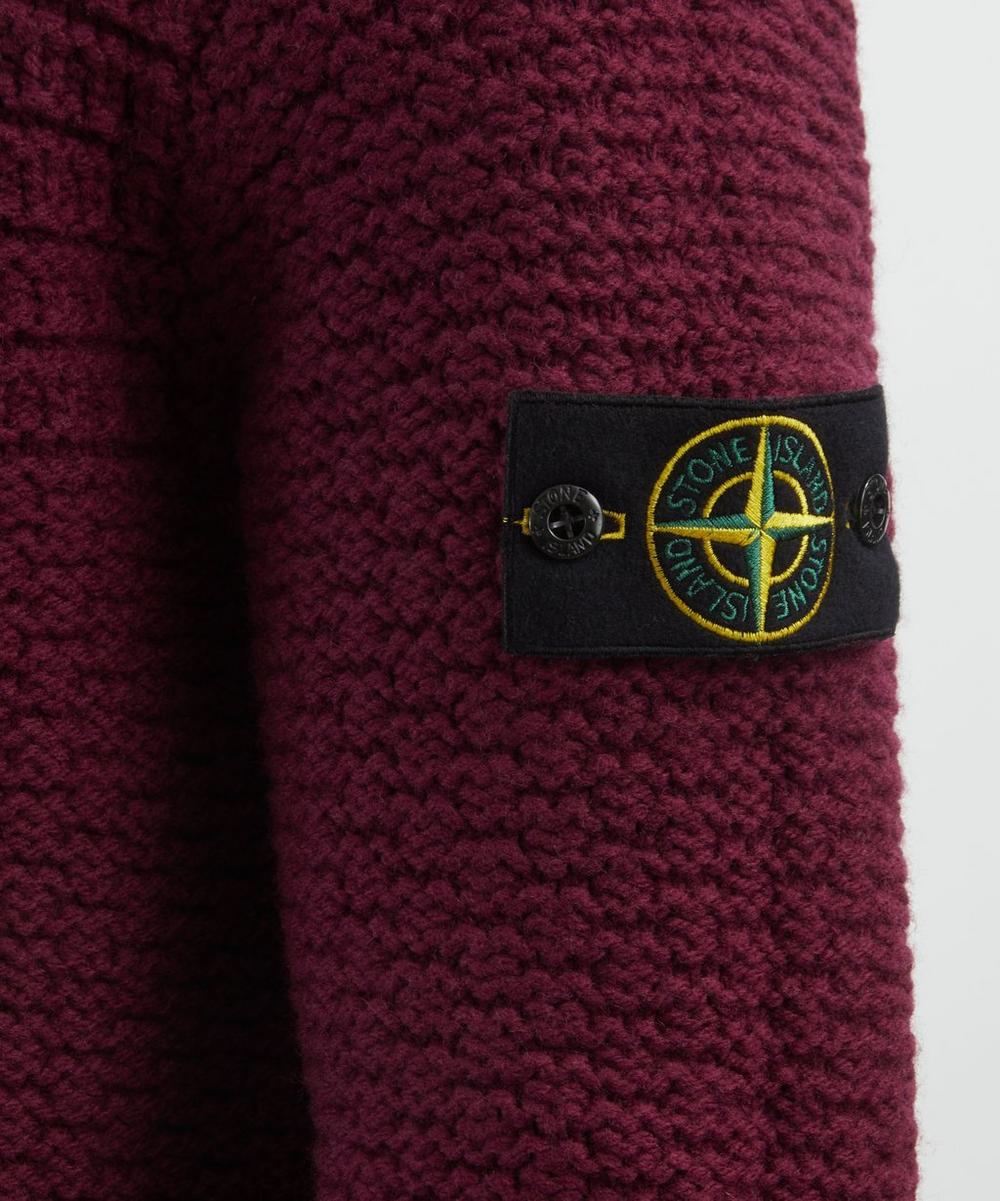 Liberty London Stone Island Bordeaux Textured Wool Jumper
