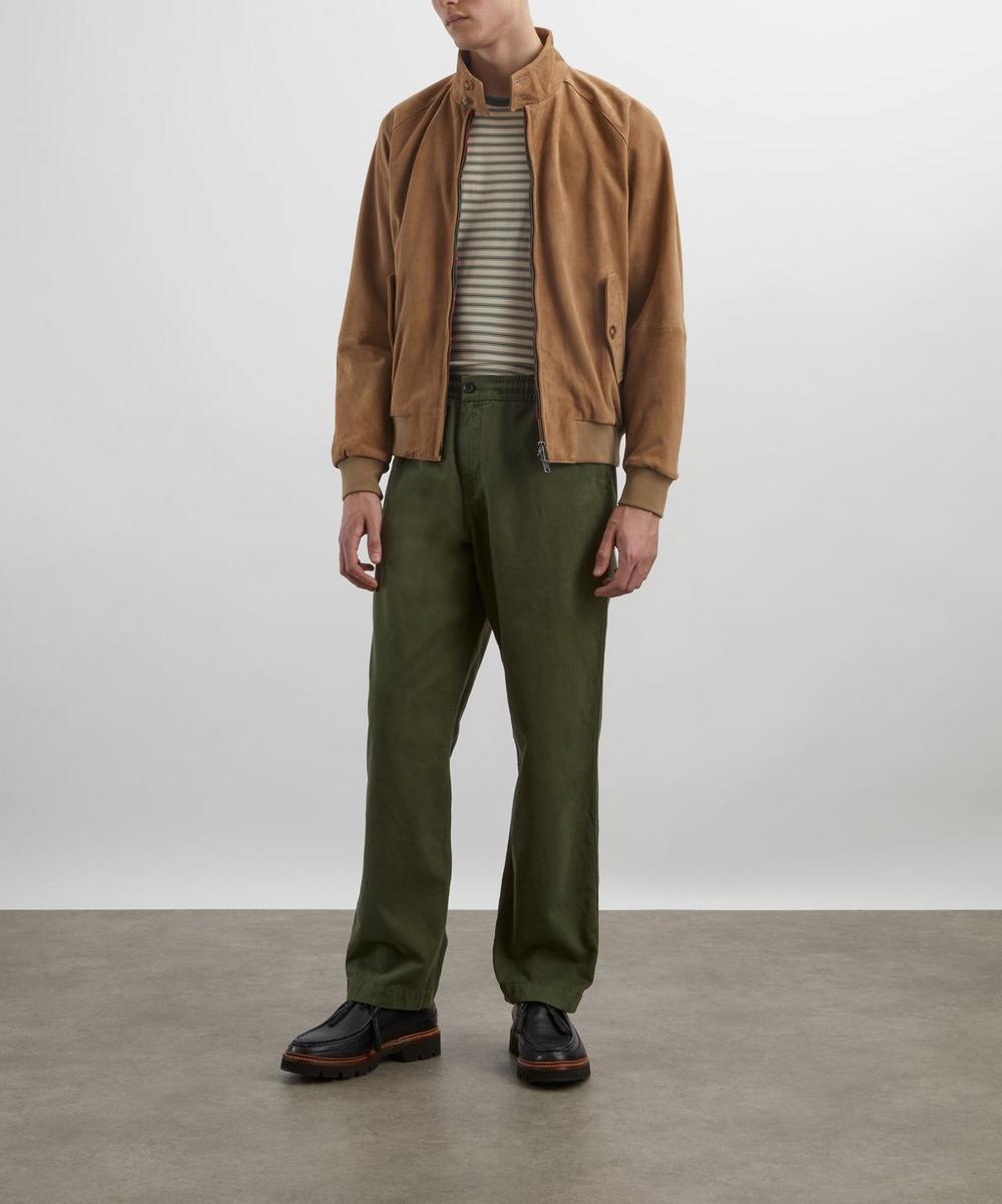 liberty london Sunspel Dusk Green Vintage Stripe T-Shirt