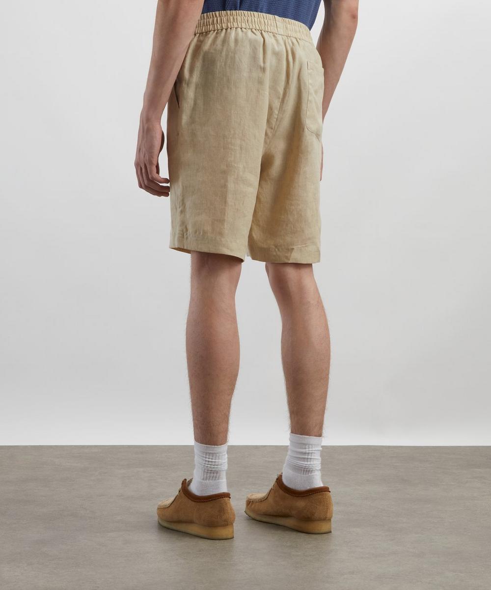 Liberty London Sunspel Light Sand Cotton-Linen Drawstring Shorts