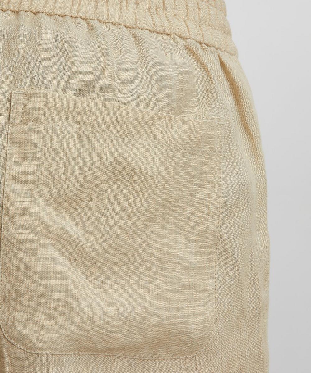 Liberty London Sunspel Light Sand Cotton-Linen Drawstring Shorts