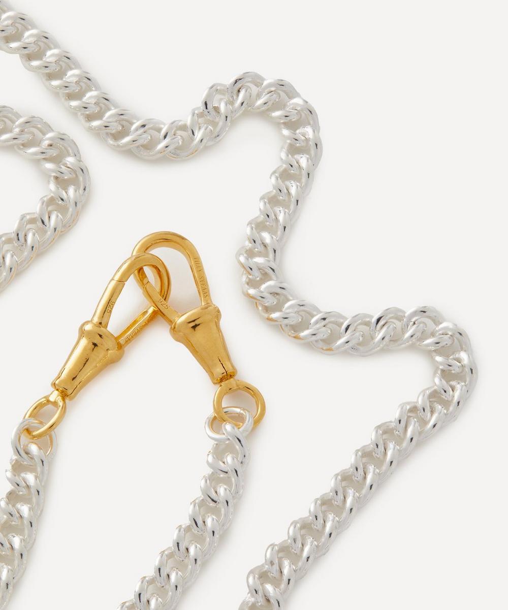 liberty london Tilly Sveaas Mixed Metal Slim Curb Clipt Chain Necklace