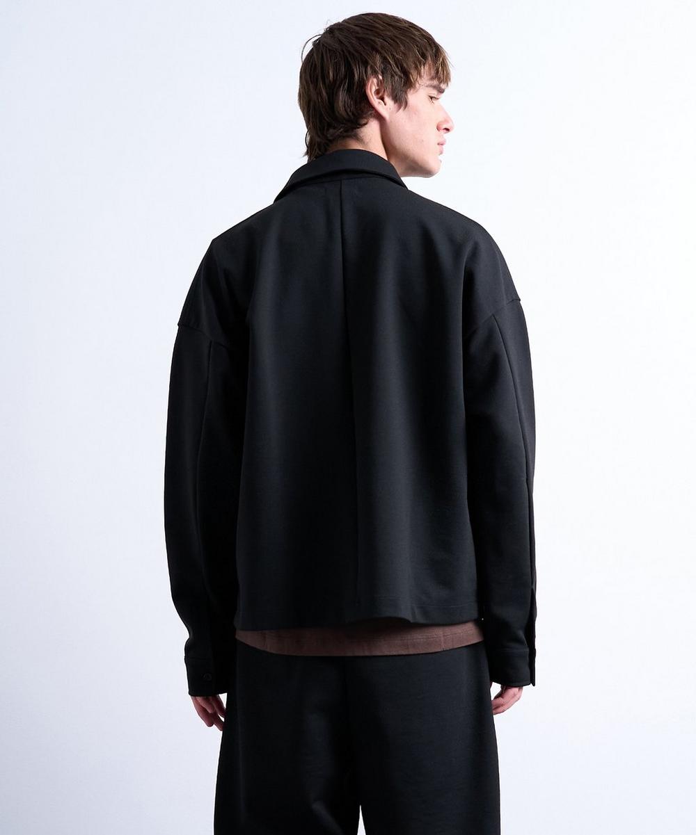 Liberty London TOPMAN Black Oversized Fit Double-Pocket Jersey Jacket