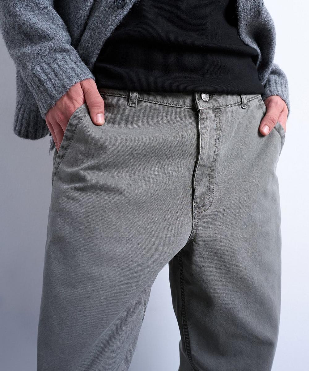 Liberty London TOPMAN Khaki Straight-Fit Canvas Trousers