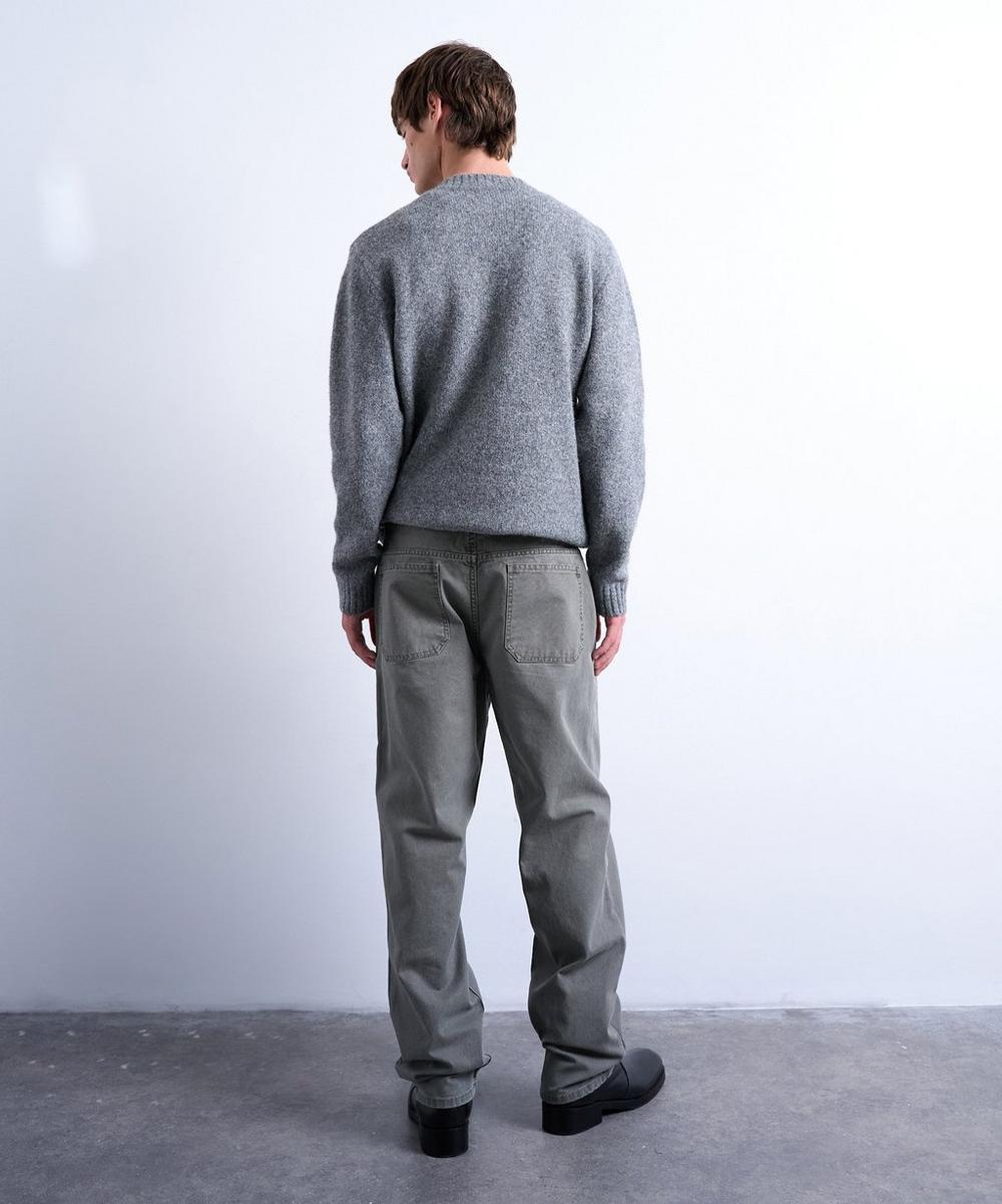 Liberty London TOPMAN Khaki Straight-Fit Canvas Trousers