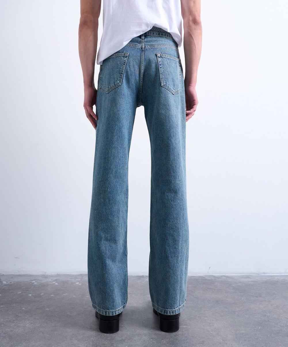 Liberty London TOPMAN Mid-Wash Blue Rigid Flare Jeans