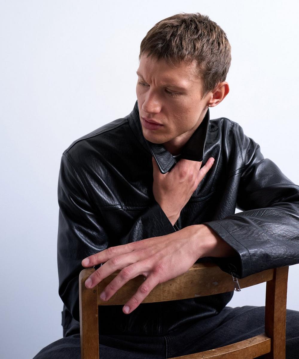 Liberty London TOPMAN Tan Leather Double Pocket Jacket