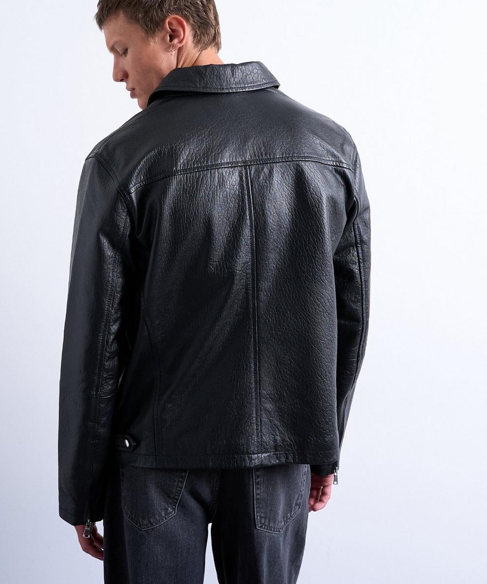 Liberty London TOPMAN Tan Leather Double Pocket Jacket