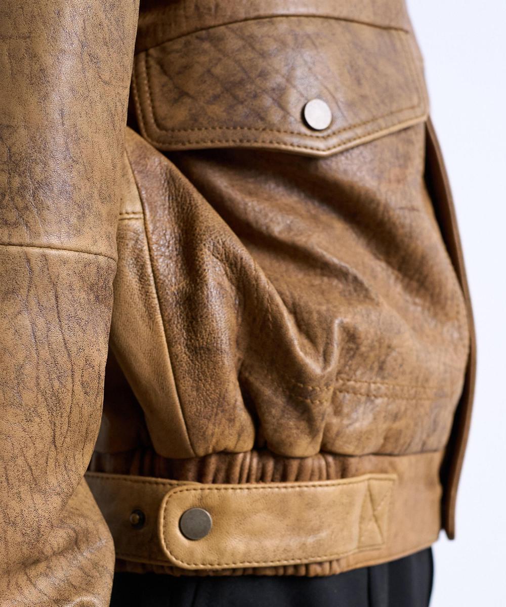 Liberty London TOPMAN Tan Leather Double Pocket Jacket