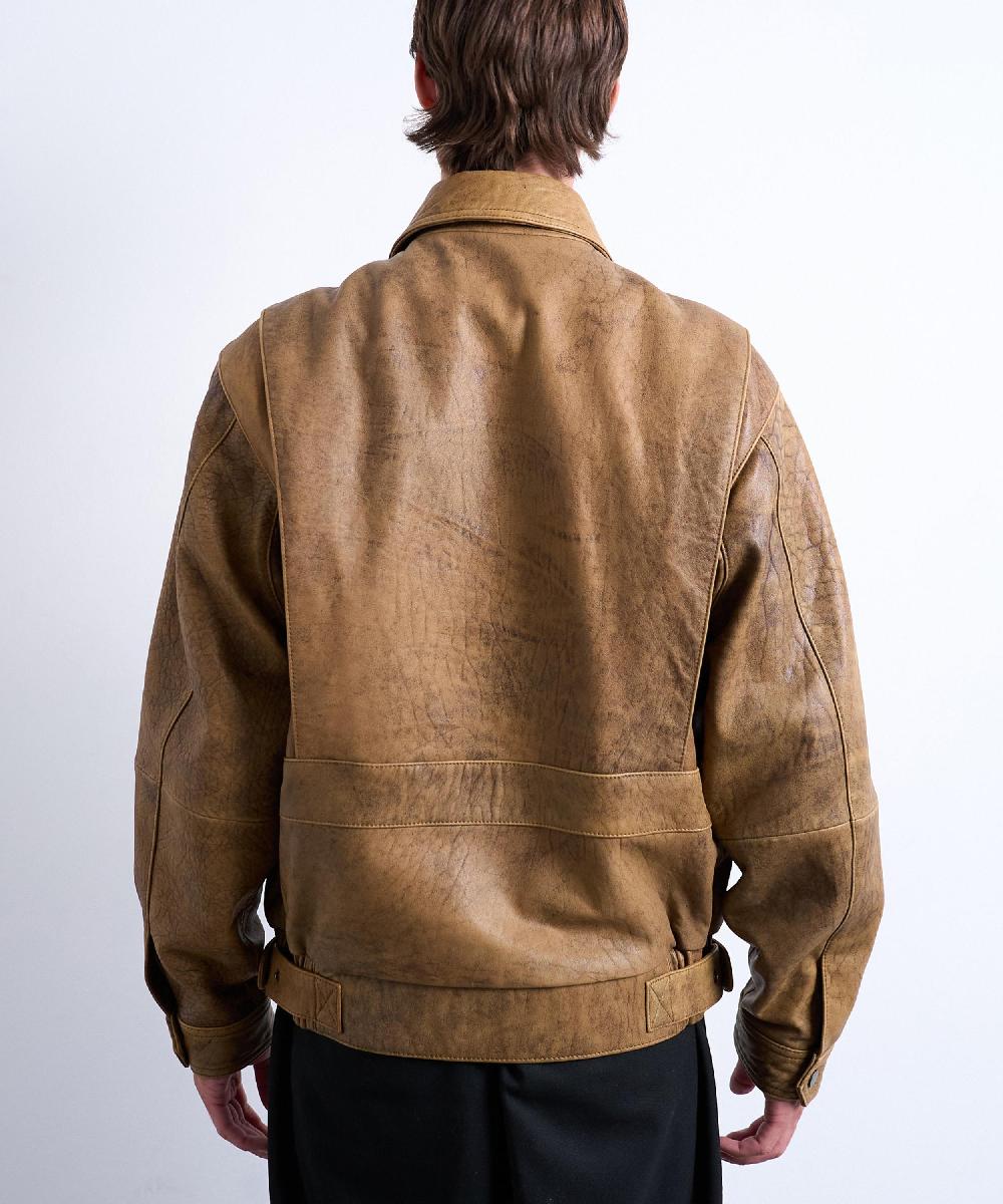 Liberty London TOPMAN Tan Leather Double Pocket Jacket