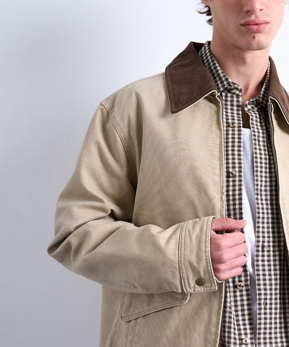 Liberty London TOPMAN Washed Stone Padded Canvas Jacket