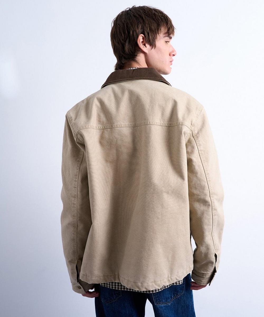 Liberty London TOPMAN Washed Stone Padded Canvas Jacket