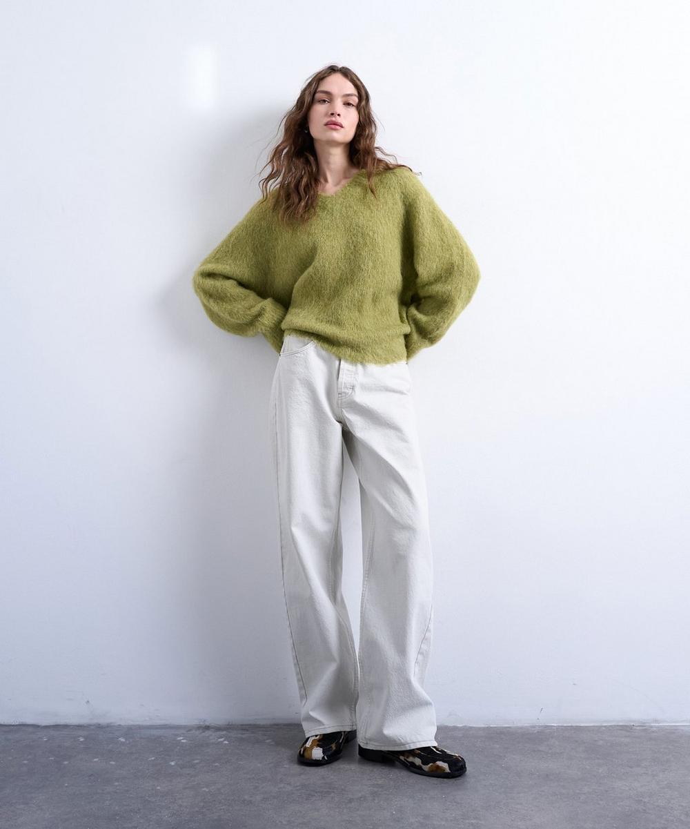 Liberty London TOPSHOP Avocado Knitted Premium Alpaca Jumper