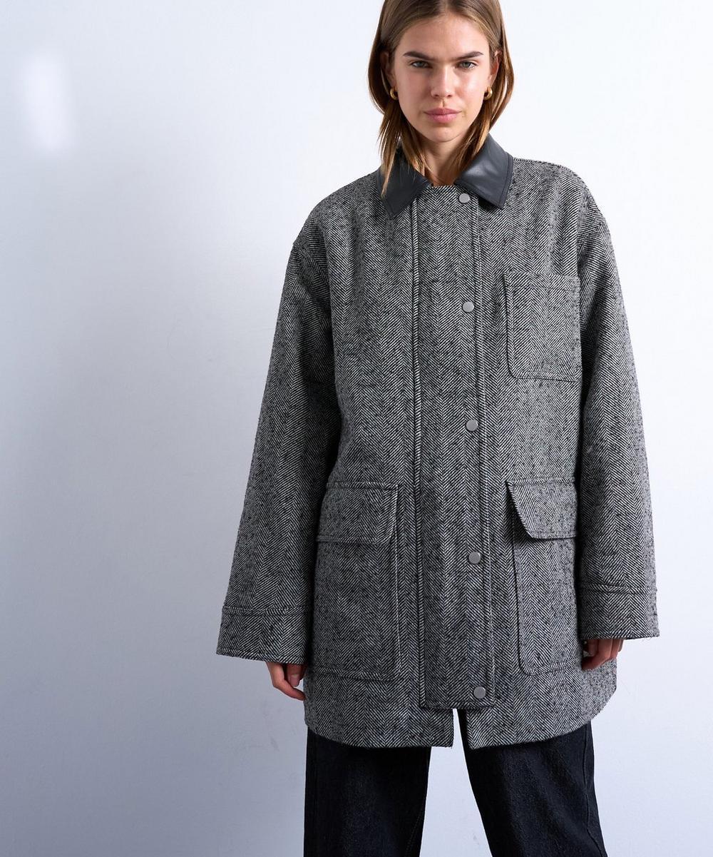 Liberty London TOPSHOP Black Heritage Twill Field Jacket